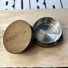 Liha潮牌菸灰缸日系實木帶蓋家用酒店客廳防飛灰辦公室菸缸木質創意, 實木菸灰缸【銀色】, 1個