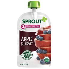 스프라우트 어린이 스무디, 1개, 사과 + 블루베리(Apple + Blueberry)