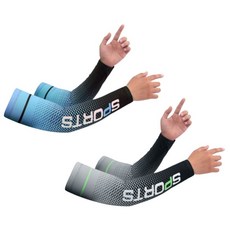 슈페르바 스포츠토시 자전거용 쿨토시 팔토시 2종 세트, 하늘색 + 회색, 1세트