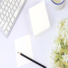 떡메모지 400매 다꾸용품 접착식메모지 접착메모지, 우유색