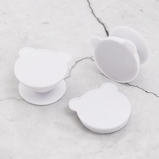 휴대폰액세서리 곰돌이거치형톡 화이트튜브형, 다섯개입 *1봉