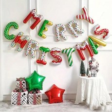 크리스마스 파티 풍선 크림스타일 장식 소품세트FGF-6