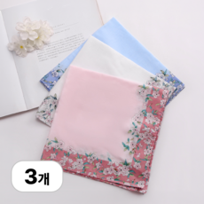 로멀리 여성 순면 플라워 손수건