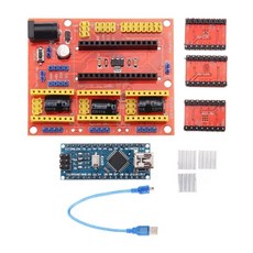 CNC 쉴드 V4 확장 보드 키트 - 아두이노 나노 3.0 호환 - A4988 모터 드라이버 3개 포함 GRBL 제어, 1개