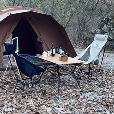 레드코코 경량 캠핑 의자 1+1 알루미늄 백패킹 피크닉 낚시 체어 383474, 블랙+블랙