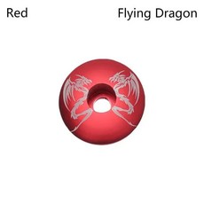 CNC 자전거 보울 그룹 헤드셋 탑 캡 MTB 도로 스템 커버 + 볼트 호환, 3. Red-Flying Dragon, 1개
