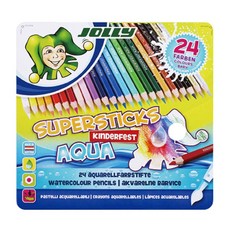 색연필 24색 지구화학 수채 아쿠아 졸리 82785PC 1(EA), 진하기