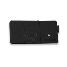 1팩 자동차 선글라스 선바이저 오거나이저 홀더 선글라스 문서 카드 선바이저용 면허증 운전, 블랙.