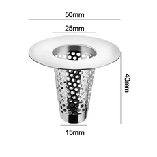 바닥 배수구 필터 스테인리스 스틸 메쉬 싱크 스트레이너 욕실 막힘 방지 욕조 머리카락 거름망 샤워 바구니, 1PC, A