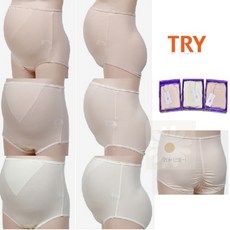 굿데이 국산 (트라이)임산부용 팬티 면스판 이중 복부 찬기차단 임산부속옷