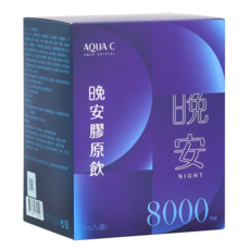 AQUA C 花漾皙 晚安膠原飲, 1個, 10份