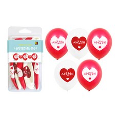 와우파티코리아 케이스풍선 30.5cm사랑해하트(5입), 1개, 혼합