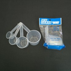 국산 프로계량컵4종 계량스푼4종 긴손잡이4종 컵형4종 0.5~200cc 47종 별도구매가능, 1세트, 투명