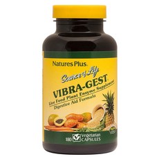 Natures Plus VIBRA-GEST無麩質植物酵素素食膠囊, 1罐, 180顆
