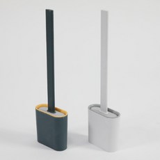 리블리홈 욕실용품 화장실 청소솔 수납도구 무타공 부착형 바닥청결 브러쉬 변기솔, 화이트