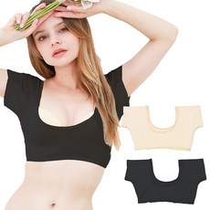 마법의 타이츠 2매 세트 겨드랑이 땀 인너 레ディース 블랙 M 땀 옆을 멈추다 패드 겨드랑이 땀 인너 사라라 땀 흡수·빠른 건조 겨드랑이 땀 패드 내부 땀 흡수 패드 포함 땀 흡수