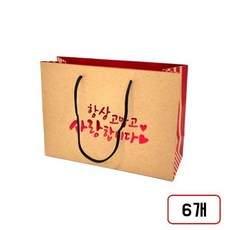 사랑감사쿠키 쇼핑백, 6개, 레드