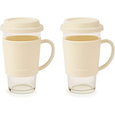 글라스락 픽업 텀블러, 코코넛밀크, 500ml, 2개