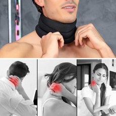 목근육 피로관 목보호 지지대 벨트 블랙 넥벨트 넥블랙 목보호대 목을, 1개