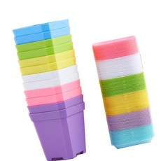 NIE 칼라 미니 화분 받침대 세트 플라스틱화분받침 화분받침대바퀴 화분트레이