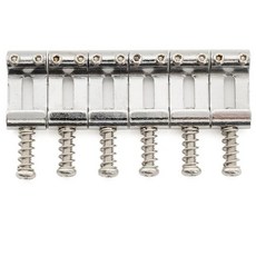 Musiclily 울트라 10.5mm 강화 스틸 안장 빈티지 브릿지 안장 스트랫 스타일 일렉트릭 기타용 크롬 (6개 세트)