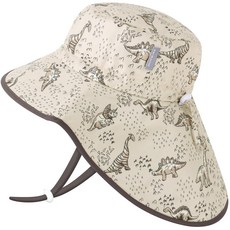 Duoyeree 자외선 차단 유아용 햇빛 차단 모자 - UPF 50+ 아동용 해변 및 여름 모자 - 남아 및 여아용 넓은 챙 모자 1b3-로즈, 5-12 Years, 1b8-카키 디노