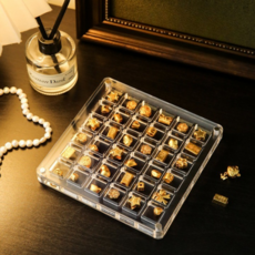 인무드 콩알금케이스 땅콩금 케이스 콩알금 보관함 투명 칸막이 아크릴 정리함 순금콩 수집 쥬얼리 보석 비즈 네일파츠 보관, 36칸, 36칸