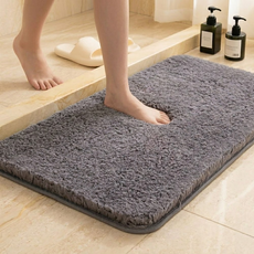 리치덕 빨아쓰고 먼지없는 부드러운 욕실 발매트 미끄럼방지, 그레이