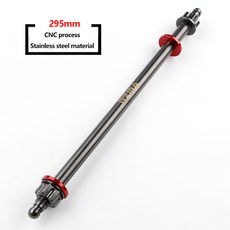 12mm 오토바이 스윙암 프론트 액슬 키트 304 스테인리스 스틸 골드 티타늄 - 30mm 육각 헤드 및 씰 포함 전기 자전거 모페드 커스텀 B용, [05] black 295mm