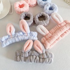 헤어 세안 밴드 토끼 2개, 핑베이지2개 01644WT