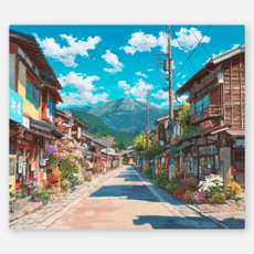 노아갤러리 인테리어 가리개천 대형 패브릭 포스터, 49.꽃향기 머무는 길