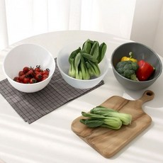 타원형 샐러드 믹싱 용기 다목적 볼+그래Shop, 화이트