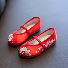 전통 자수 공연용 무대 댄스화 고전 스타일 편안한 착화감