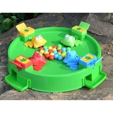 青蛙吃豆豆親子互動桌遊 大號 抖音同款 兒童益智, 1個, 豆子一包(24顆)