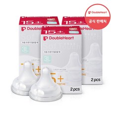 더블하트 모유실감 젖꼭지 3L, 3L(15개월 이상), 3개
