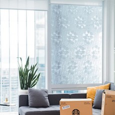 抗UV靜電玻璃窗貼 多款可選 霧面 防曬抗熱 無膠設計 可重複使用 磨砂玻璃貼 靜電貼 玻璃貼 窗貼, 類牡丹