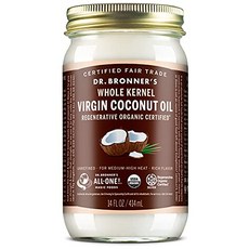 Dr. Bronner's - 유기농 버진 코코넛 오일 (홀 Dr. Bronner's - Organic Virgin Coconut Oil (Whole Kernel 14 Ounce, 1개
