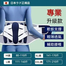 日本品牌 專效級護腰帶 仿脊骨支撐 人體工學設計 運動工作護腰帶 大碼男女通用, 1個, 專效級護腰帶,XL碼【適合體重70-85kg】