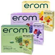 이롬 황성주박사의 과채습관 그린 옐로우 퍼플 190ml x 16팩씩 3박스, 48팩