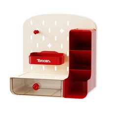 樂邦 桌面洞洞收納板-多功能掛架式模組收納板 辦公桌創意整理神器, 1個, 紅