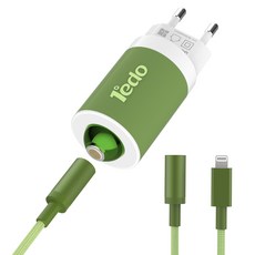 1edo GaN 65W PD PPS 마그네틱 고속 충전기+ C타입 5A/1.8M 케이블, 그린, 1세트