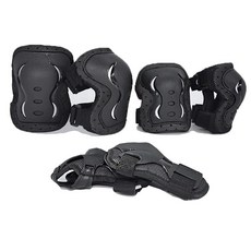 롤러블레이드 스케이트보드 사이클링 스케이팅을 위한 손목 보호대 스포츠 보호 장비가 장착된 Q.LAEN 3 in 1 내구성 무릎 패드 팔꿈치, 1개