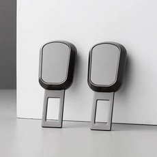 자동차 안전벨트 연장 메탈 버클 커넥터 클립형, 2개, 검정색