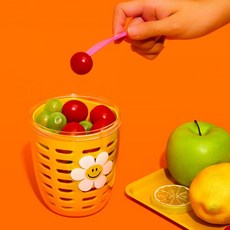 위글위글 후르츠팟 샐러드 도시락 과일통 밀프렙 - Smile We Love Yellow 1049192, 1개, Wiggle Bear Purple