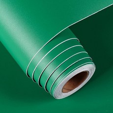 FunStick 61 x 508cm(24 x 200인치) 매트 브라운 콘택트 페이퍼 단색 탈착식 벽지 벗겨서 붙이는 브라운 벽지 방수 자체 접착 비닐 벽 종이 주방 캐비닛 커피, 초록색