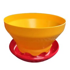 자동 회전 가금류 병아리 피더 음식 닭 오리 버킷 도구 플라스틱 그릇 개 토끼 농장 사용 KI, 1개