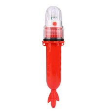 TW出貨 魚餌燈網燈網燈漁民魚捕撈魚燈警告燈野獸驅燈 LED 淨燈燈, 大紅色, 1個