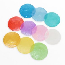 오꿈 자개모빌 만들기재료 원형자개 스팽글5cm 썬캐쳐 공예 부자재, 파랑 10개