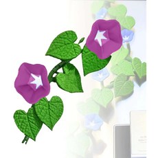루베이 덩굴 냉장고 자석 인테리어 마그네틱 DIY 조합 꽃잎 줄기 현관문/사무실/주방/락커, A, 자주색