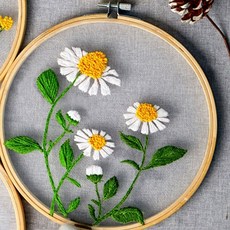 DIY 프랑스자수 패키지(국화) 십자수 수예도구, 상세 참조, 1개